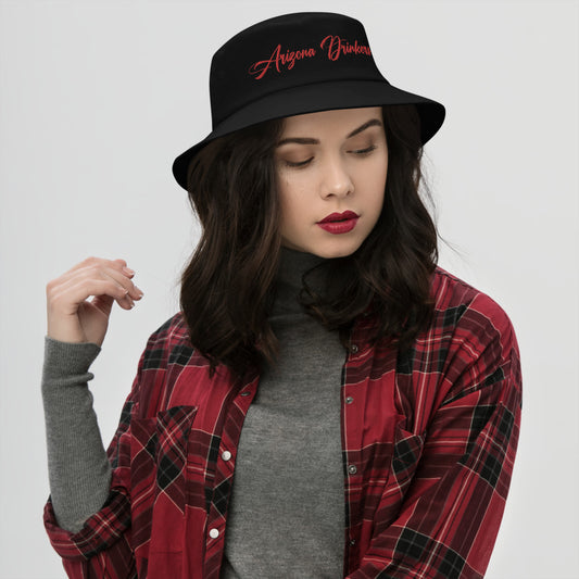 Bucket Hat with Arizona Drinkers in Red Color on Front