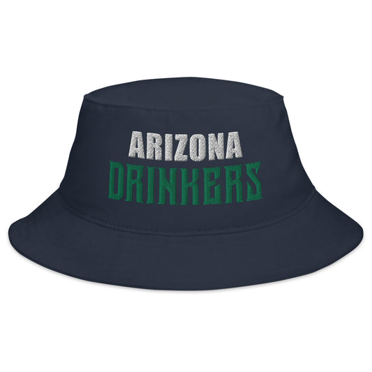Bucket Hat with Arizona Drinkers in Green Color on Front