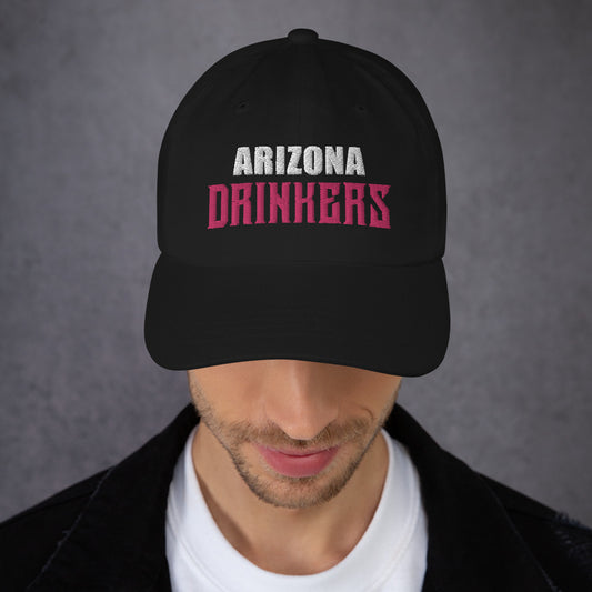 Dad hat with Arizona Drinkers in Pink Color on Front