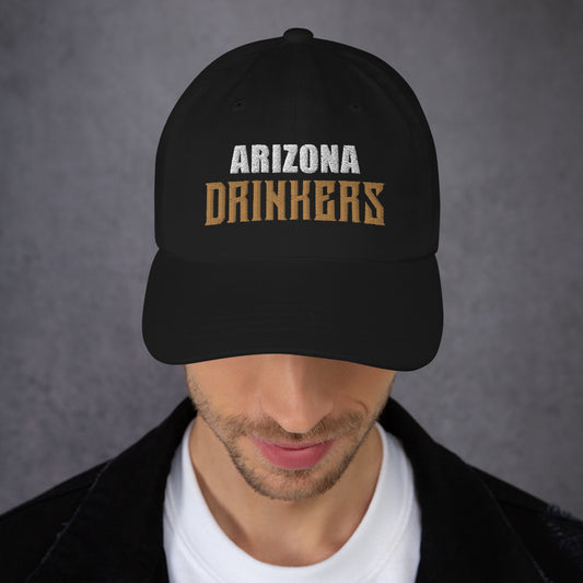 Dad hat with Arizona Drinkers in Brown Color on Front