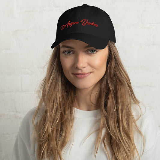 Dad hat with Arizona Drinkers in Red Color on Front