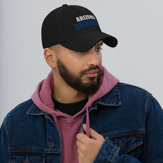 Dad hat with Arizona Drinkers in Blue Color on Front