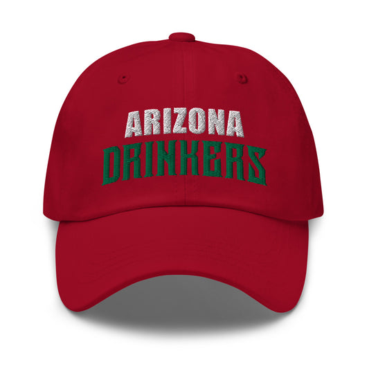 Dad hat with Arizona Drinkers in Green Color on Front