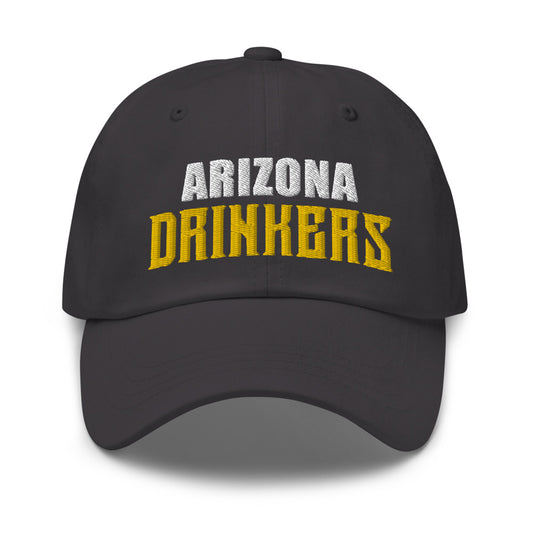 Dad hat with Arizona Drinkers in Yellow Color on Front