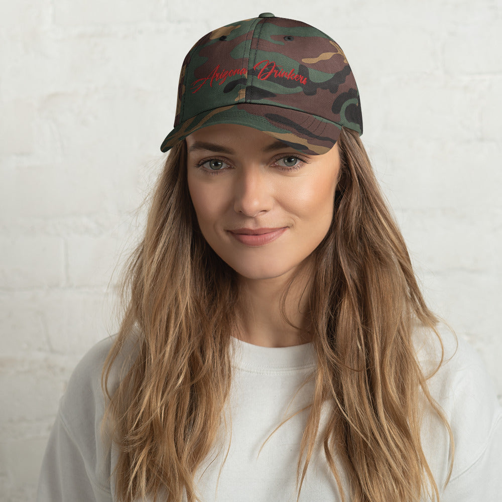 Dad hat with Arizona Drinkers in Red Color on Front