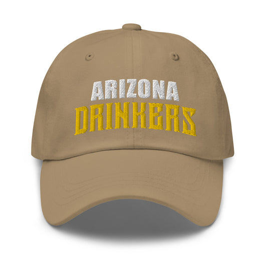 Dad hat with Arizona Drinkers in Yellow Color on Front