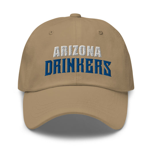 Dad hat with Arizona Drinkers in Blue Color on Front