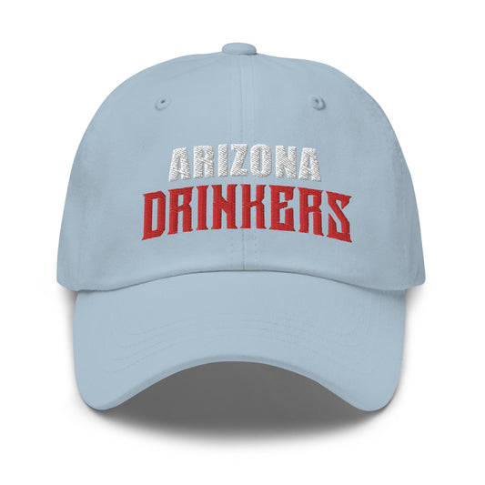 Dad hat with Arizona Drinkers in Red Color on Front