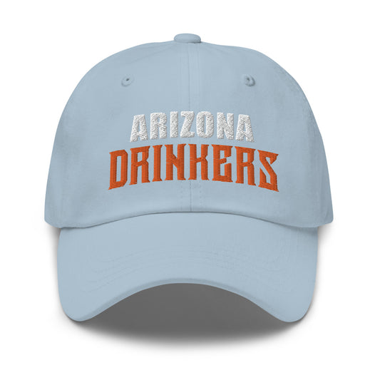 Dad hat with Arizona Drinkers in Orange Color on Front