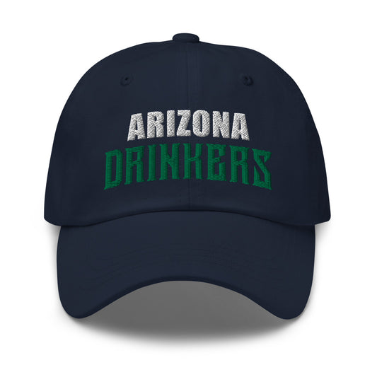 Dad hat with Arizona Drinkers in Green Color on Front