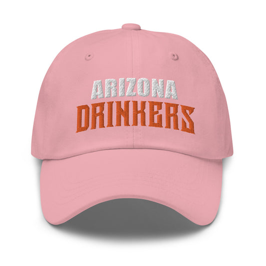 Dad hat with Arizona Drinkers in Orange Color on Front