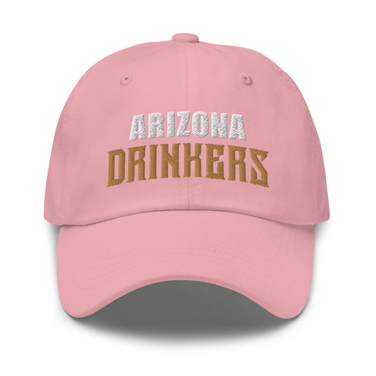 Dad hat with Arizona Drinkers in Brown Color on Front