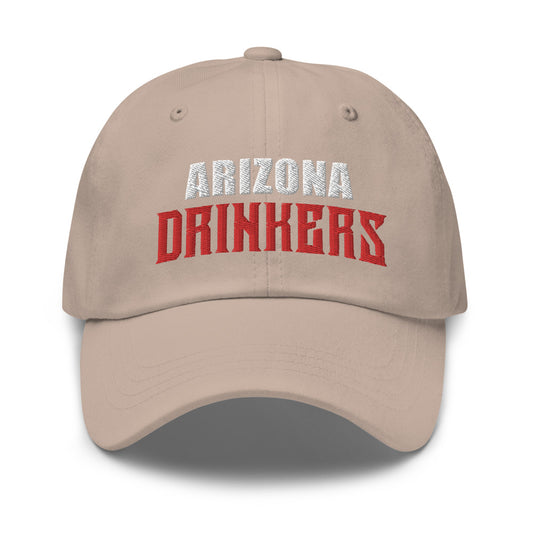Dad hat with Arizona Drinkers in Red Color on Front