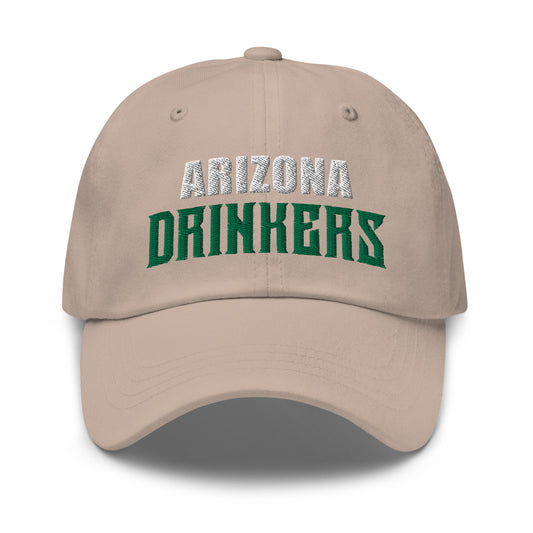 Dad hat with Arizona Drinkers in Green Color on Front