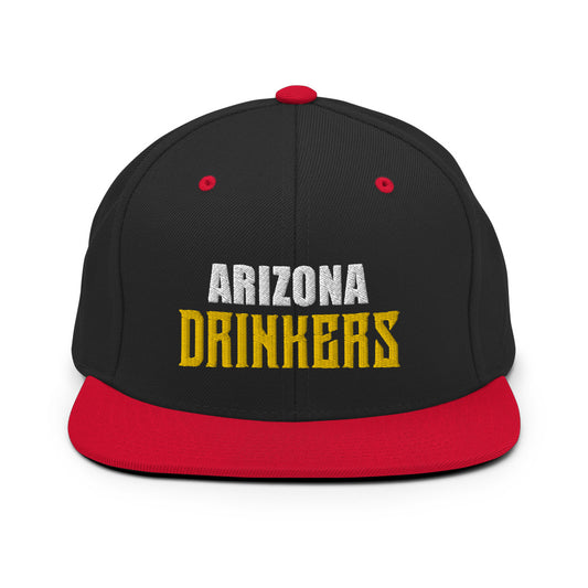 Snapback Hat with Arizona Drinkers in Yellow Color on Front