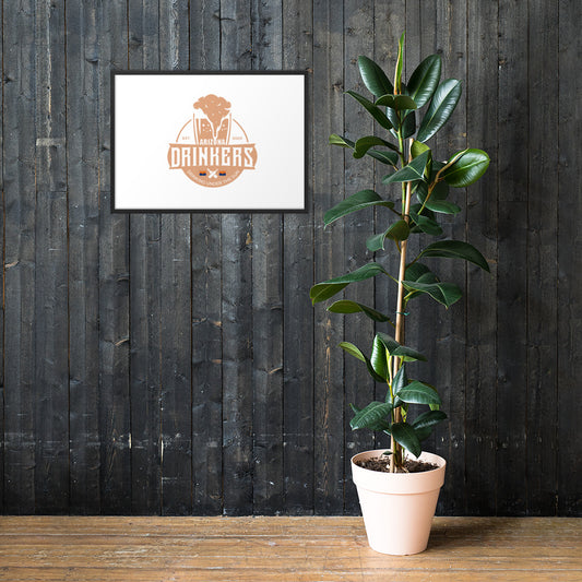 Framed matte paper poster with Arizona Drinkers Logo