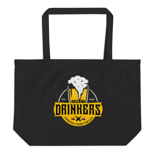 Large organic tote bag with Arizona Drinkers Logo