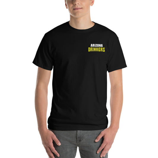 Short Sleeve T-Shirt with Arizona Text on Front and Arizona Drinkers Logo on Back