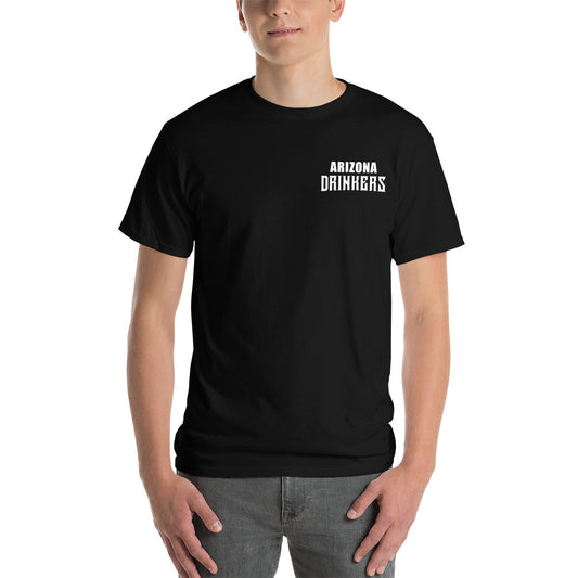 Short Sleeve T-Shirt with Arizona Text on Front and Arizona Drinkers Logo on Back