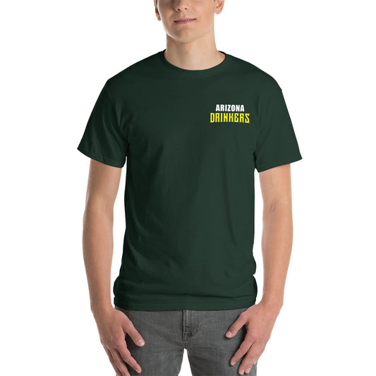 Short Sleeve T-Shirt with Arizona Text on Front and Arizona Drinkers Logo on Back