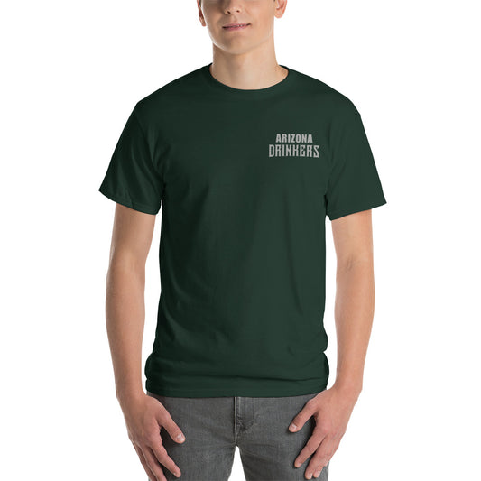 Short Sleeve T-Shirt with Arizona Text on Front and Arizona Drinkers Logo on Back