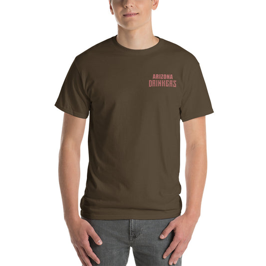 Short Sleeve T-Shirt with Arizona Text on Front and Arizona Drinkers Logo on Back