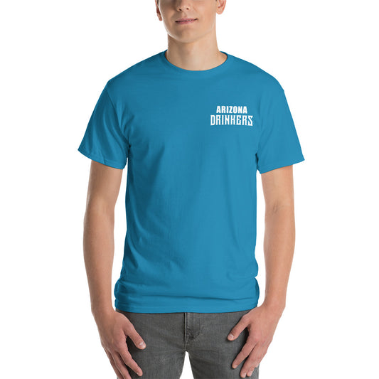 Short Sleeve T-Shirt with Arizona Text on Front and Arizona Drinkers Logo on Back