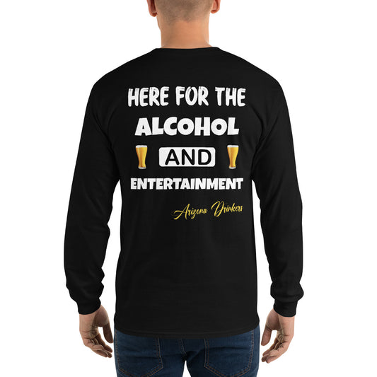 Men’s Long Sleeve Shirt with Arizona Drinkers Logo on Front and Drinkers Text on Back
