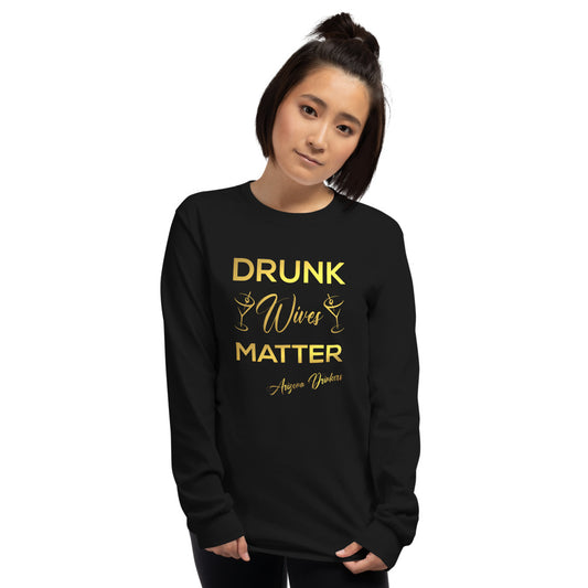 Men’s Long Sleeve Shirt with Drinkers Text on front