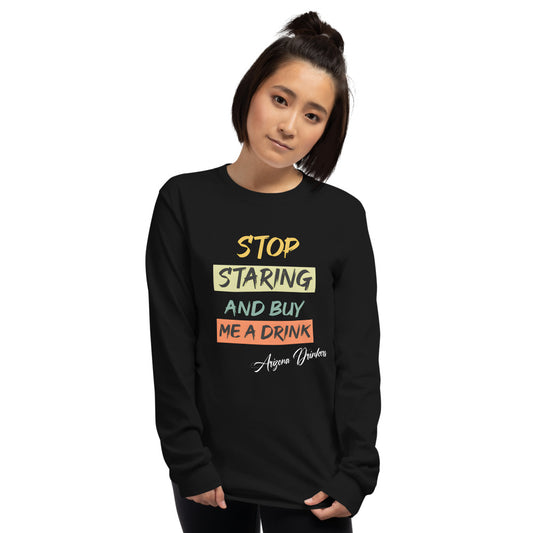 Men’s Long Sleeve Shirt with Arizona Drinkers Text on front