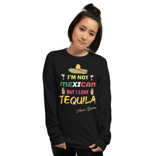 Women’s Long Sleeve Shirt with Drinkers Text on Front