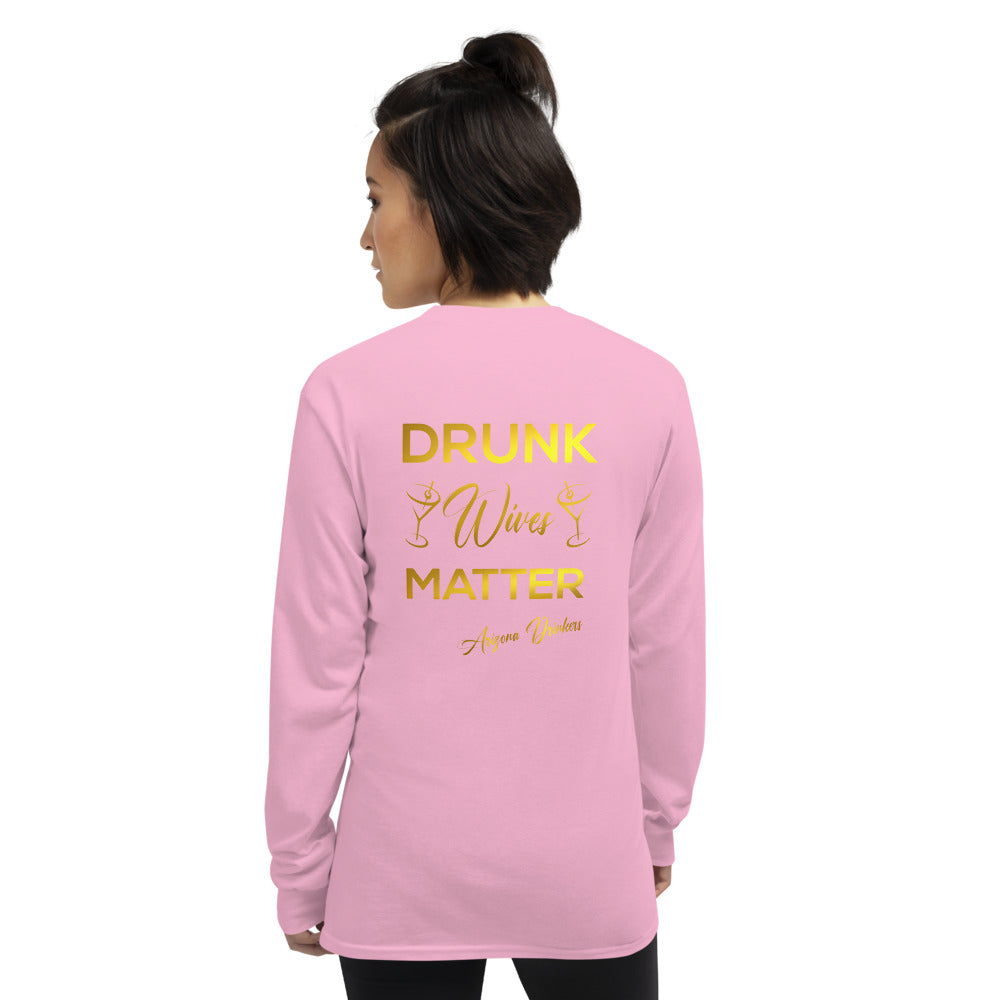Men’s Long Sleeve Shirt with Arizona Drinkers logo on Front and Drinkers Text on Back