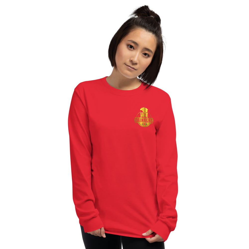 Men’s Long Sleeve Shirt with Arizona Drinkers logo on Front and Drinkers Text on Back