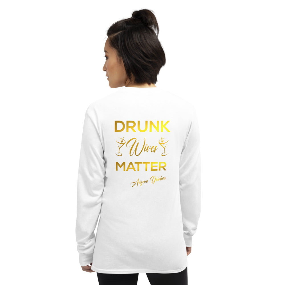 Men’s Long Sleeve Shirt with Arizona Drinkers logo on Front and Drinkers Text on Back