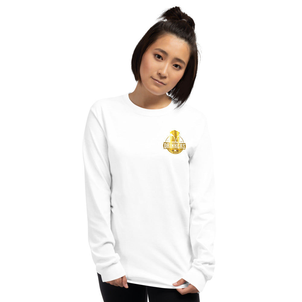 Men’s Long Sleeve Shirt with Arizona Drinkers logo on Front and Drinkers Text on Back