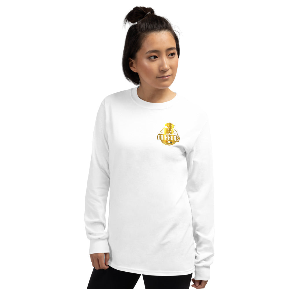 Men’s Long Sleeve Shirt with Arizona Drinkers logo on Front and Drinkers Text on Back