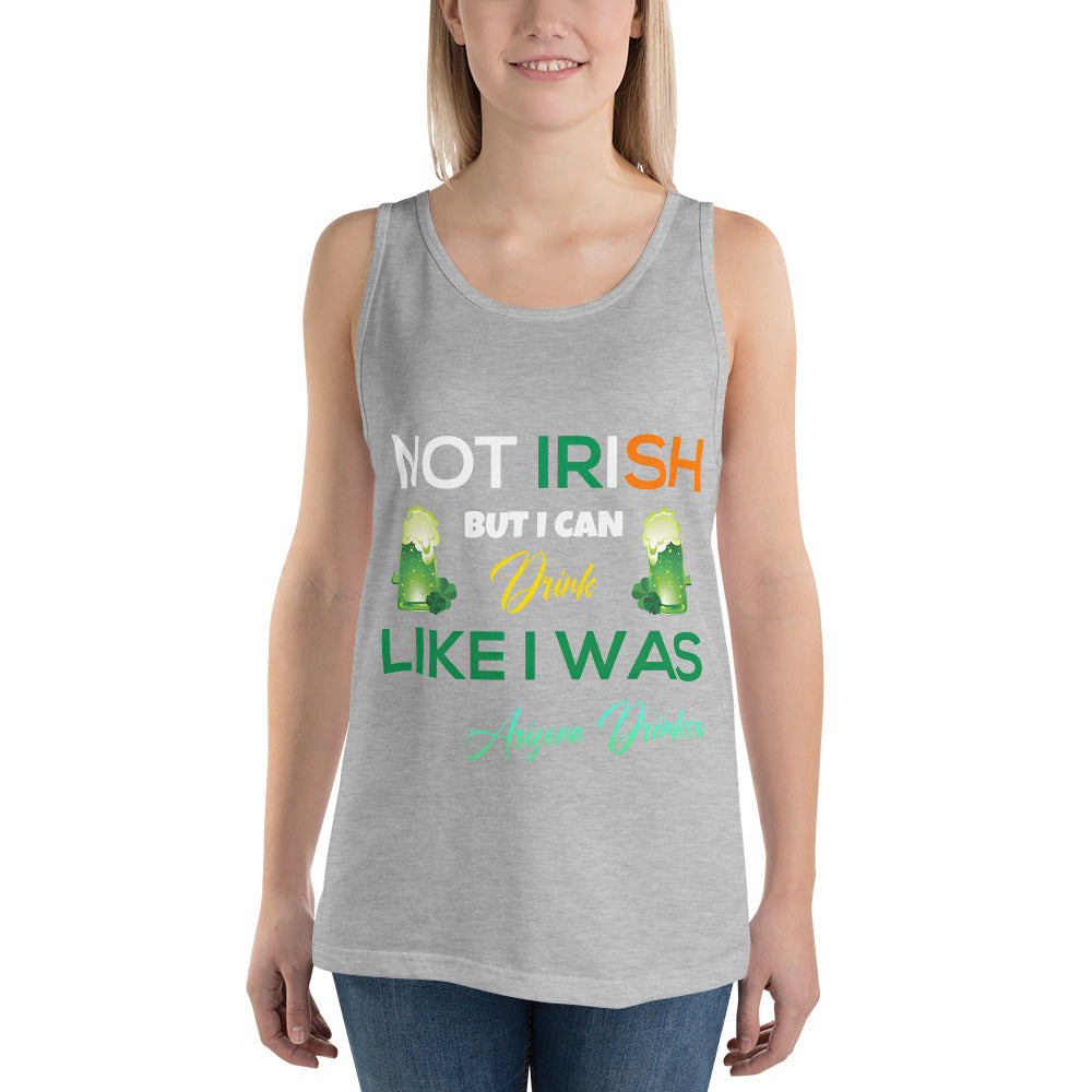 Unisex Tank Top with Arizona Drinkers St Patrick's Text on Front