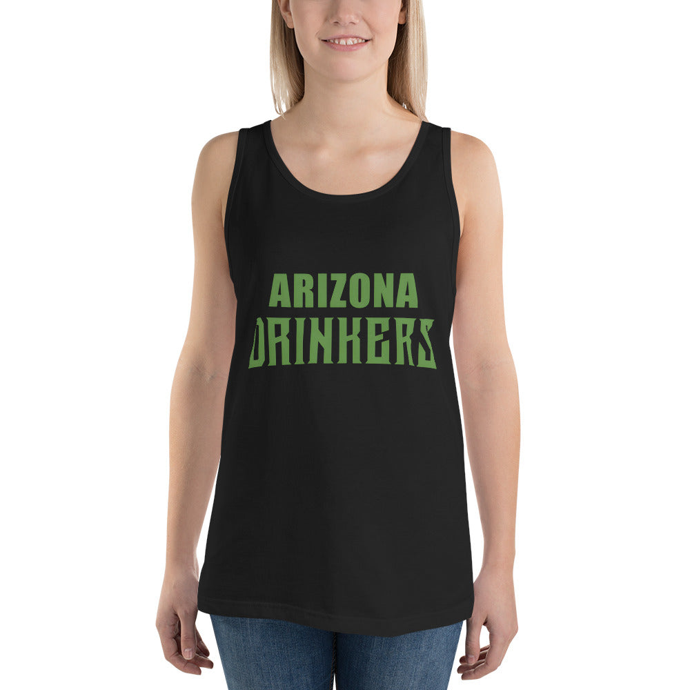 Unisex Tank Top with Arizona Drinkers St Patrick's Text on Front