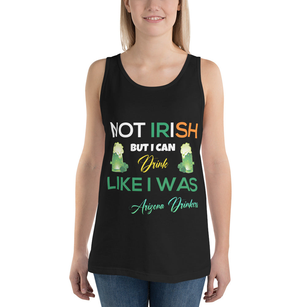 Unisex Tank Top with Arizona Drinkers St Patrick's Text on Front