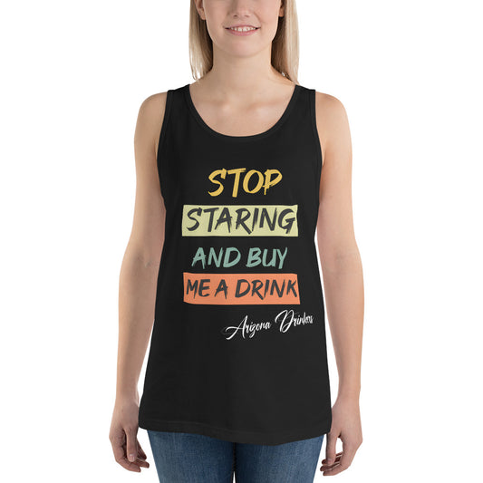 Unisex Tank Top with Arizona Drinkers Text on front