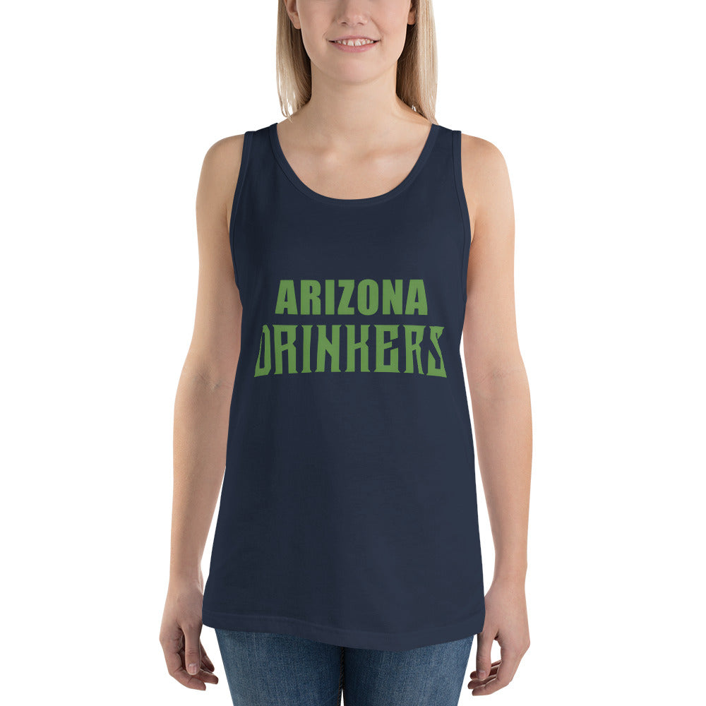 Unisex Tank Top with Arizona Drinkers St Patrick's Text on Front