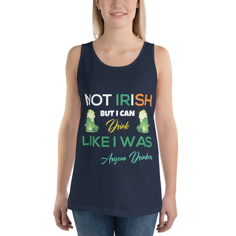 Unisex Tank Top with Arizona Drinkers St Patrick's Text on Front