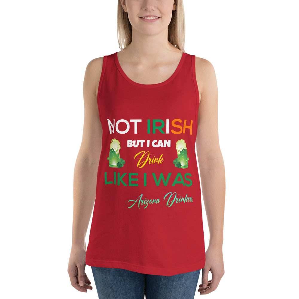 Unisex Tank Top with Arizona Drinkers St Patrick's Text on Front