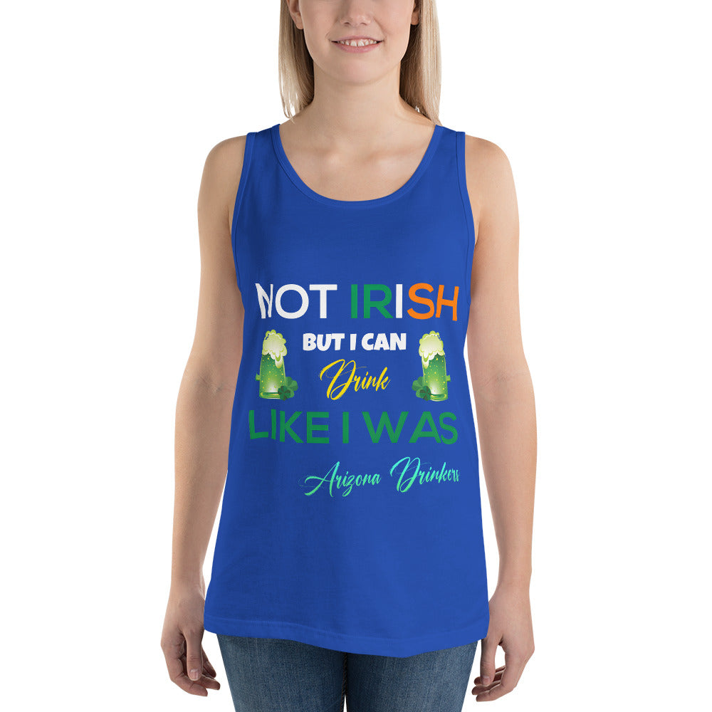 Unisex Tank Top with Arizona Drinkers St Patrick's Text on Front