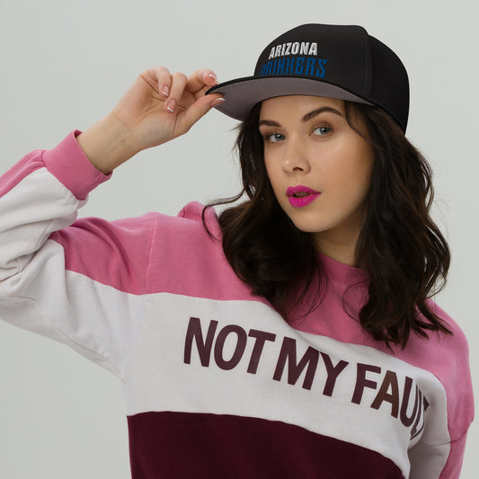 Snapback Hat with Arizona Drinkers in Blue Color on Front