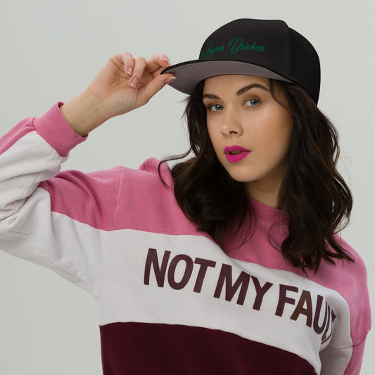 Snapback Hat with Arizona Drinkers in Green Color on Front