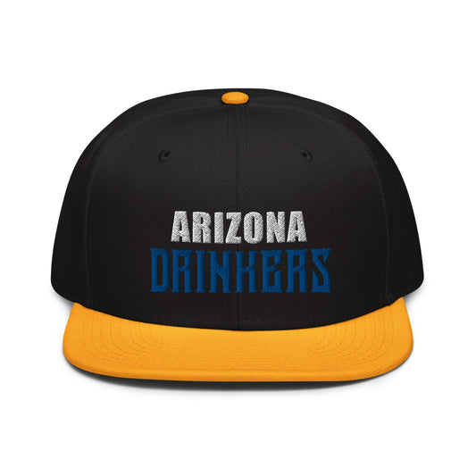 Snapback Hat with Arizona Drinkers in Blue Color on Front