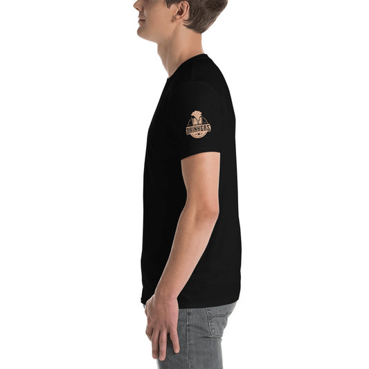 Short-Sleeve Unisex T-Shirt with Arizona drinkers logo on both sleeves