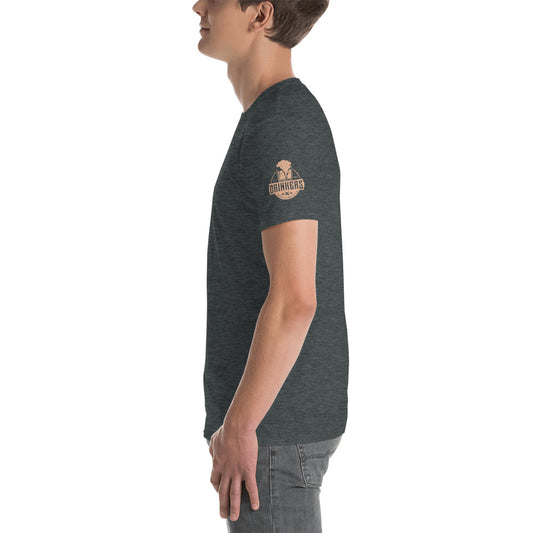 Short-Sleeve Unisex T-Shirt with Arizona drinkers logo on both sleeves