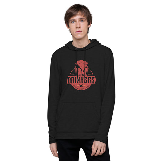 Unisex Lightweight Hoodie with Arizona Drinkers Logo on front